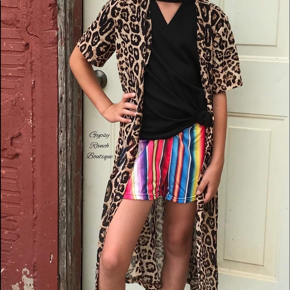 Kids Girls Youth Leopard Kimono By crazy train so cute Size 10